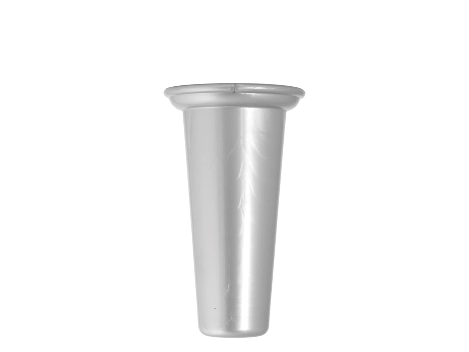 Home 3583726 Plastic cemetery vase, silver,18.5 cm