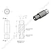 6PCS x Custom Machined All Metal Heatbreak for V6 RepRap 3D Printer Hotend 1.75mm and Clones