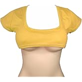 Women's Sexy Short Sleeve Crop Cami Shirt Top Solid Scoop Neck Mini T-Shirts Club Tops