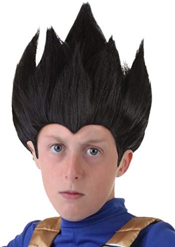 Peluca De Saiyan Goku Para Niño | Amarillo 100% Poliéster | Tamaño 25x26x14 Cm | Disfraz De Super Saiyan Para Fiestas, Escuela Y Juegos De Rol
