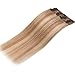 Double Weft 100% Remy Human Hair Clip in Extensions Highlight Grade 7A Quality Full Head Thick Short Soft Silky Straight 8pcs 18clips(10