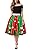 Meenew Women's Elastic Flared Pleated Christmas Printed Party Mini Skater Skirt