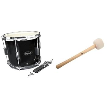 Basix Street Percussion Marching Drum + XDrum MBD1-H Marsch Schlägel für große Trommel hart (Drumschlägel, Trommelstock, Konz