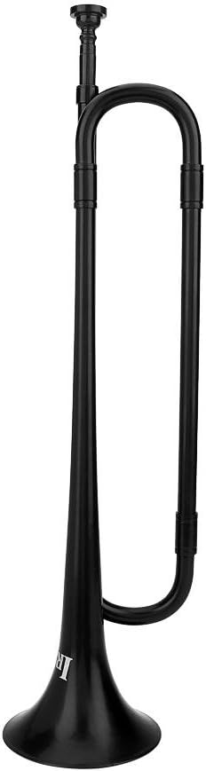 Alomejor Trumpet B Flat Bugle Cavalry Trumpet Environmentally Friendly Plastic with Mouthpiece for School Band Cavalry Miltary Orchestra(Black): Sports & Outdoors