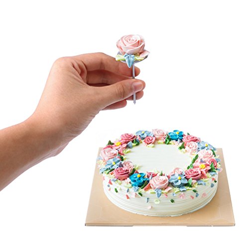 Piping Tips, MCIRCO Cake Decorating Supplies 57-piece Stainless Steel Cookies Cupcake Decorating Kits Frosting Icing Tips Baking Tools with Flower Nail Pastry Bag Icing Coupler and Hinged Storage Box