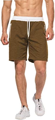 Men Loose Shorts Summer Casual Men Shorts Male Sweatpants Fitness Joggers Short Gyms with Zipper Pockets