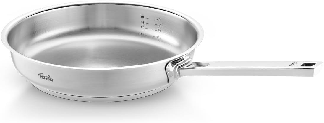 Fissler Original-Profi Collection/Edelstahl-Pfanne (Ø 28 cm) Stielpfanne unbeschichtet mit Innen-Skala - Induktion 5