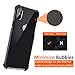Vproof iPhone Xs Max Case, Transparent Slim Protective Case Cover, Hybrid Hard PC Back + Reinforced TPU Bumper Frame with Corner Drop Absorption for Apple iPhone Xs Max 6.5 Inch 2018 (Black Clear)