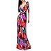 SUNNOW Womens Sexy Ladies Deep V Neck Party Dress Maxi Long Evening Dress (Asian L=US(8), Red)