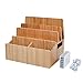 MobileVision Bamboo Charging Station Stand & Multi Device Organizer Charging Dock w/Extension Compartments for Desktop Storage use w/Smartphones/Tablets & Includes 5-USB Port Charger
