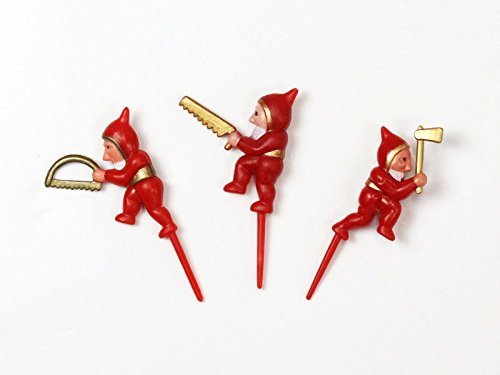 Cake Picks FBAYK06AS-3 Forest Dwarfs Set of 3
