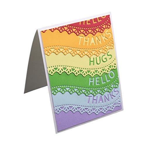 Hukai Thanks Hello Metal Cutting Dies Stencil DIY Scrapbooking Album Stamp Paper Card Embossing Crafts Decor,Good Gift for Your Kids to Cultivate Their Hands-on Ability