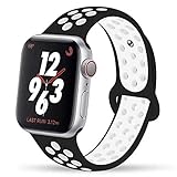 YC YANCH Compatible for Apple Watch Band 38mm 40mm 42mm 44mm,Soft Silicone Sport Band Replacement Wrist Strap Compatible for iWatch Apple Watch Series 4/3/2/1,Nike+,Sport,Edition
