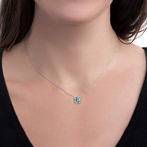 Devin Rose Women's Necklace Earrings Set Duo Crystal Halo Stud