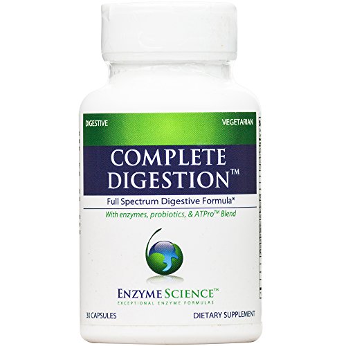 Enzyme Science - Complete Digestion, Full Spectrum Digestive Enzyme Formula, 30 Vegetarian Capsules