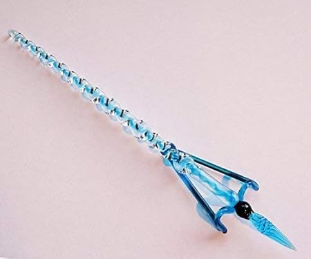 Glasfeder Glasfüller mit Ablage 2 tlg Türkis