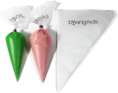 Baking Aids 120 Pack Disposable Pastry Bags - Extra Thick, Textured, and Strong Icing Bags - Perfect for Decorating Cakes, Cookies, Cupcakes, Pastries – 60 pack 14” and 60 pack 10” bags