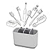 Sam4shine Toothbrush Holder, Upgraded Bathroom Toothbrush Caddy, Electric/Battery Toothbrush and Toothpaste Organizer Rack (Grey, Large)
