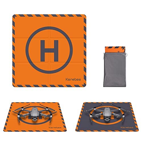 KENOBEE Drone Landing Pad 50cm(20") for DJI Mini 3 Pro|Mavic 3|Mavic Air 2/2S|Mavic Mini 2/1/SE|Mavic 2 Pro/Zoom|DJI FPV, Universal Waterproof Fast-Fold Double-Sided Helipad with Pad Storage Bag