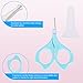 Livememory Baby Nail Set Baby Manicure Set Infant Newborn Nail Kit Baby Nail Clipper with Scissors & File & Nasal Tweezers - 4 Piece - Blue