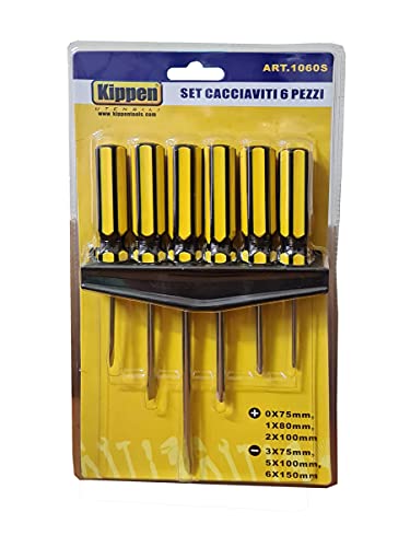 Kippen 1060S - Set Cacciaviti 6 Pezzi con Punte Assortite