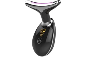 Floverkity Neck-Tightening-Device Anti-Wrinkles Massager for Face & Neck Beauty Device (Black)