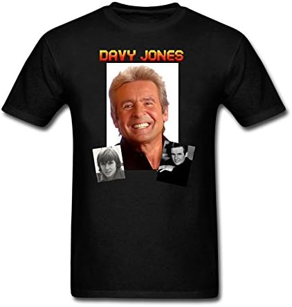 QLJYKJ The Monkees Davy Jones Whole Life Men Orangic Cotton Tee Shirts Black L Apparel