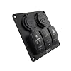 Iztoss-blue-led-3-gang-rocker-switch-panel-with-power-socket-31A-dual-USB-wiring-kits-and-DC12V24V-for-Marine-Boat-Car-Rv-Vehicles-Truck-S720-B