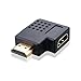WOVTE HDMI Right Angle Port Saver Vertical Flat Adapter Male to Female 90 Degree&270 Degree Combo