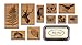 Cavallini Rubber Stamps Flora & Fauna, Assorted with Ink Pad