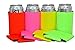 QualityPerfection Can Cooler Sleeves Beer Blank,Coolies Sublimation HTV Insulated,Collapsible Coolers (60, Orange,Pink,Yellow,Lime Green)