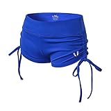 FIRM ABS Women's Sexy Yoga Booty Pilates Terry Running Shorts for Tennis Blue S