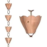 Good Directions 13 Cup Tulip Pure Copper 8.5-Foot Rain Chain