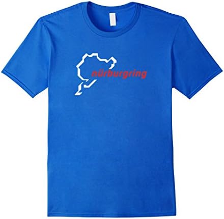 Mens Classic Nurburgring Track Map Graphic Tee Shirt T-Shirt 2XL Royal Blue