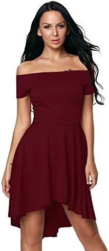 Lovinni Women's Burgundy All The Rage Skater Dress