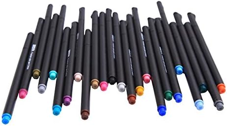 Fineliner Color Pens Set 0.4mm Fine Point Markers for Drawing Writing Sketching Adult Coloring Book Bullet Journal Planner Art Projects 24pcs Phido