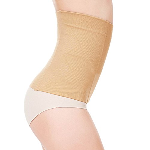 Shymay Women's No Closure Waist Corset Cincher Boned Tummy Control Waist Girdle, Nude, Tag Size 2XL=US Size 6-8