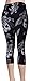 VIV Collection One Size Print Capri Leggings, Roaming Skulls