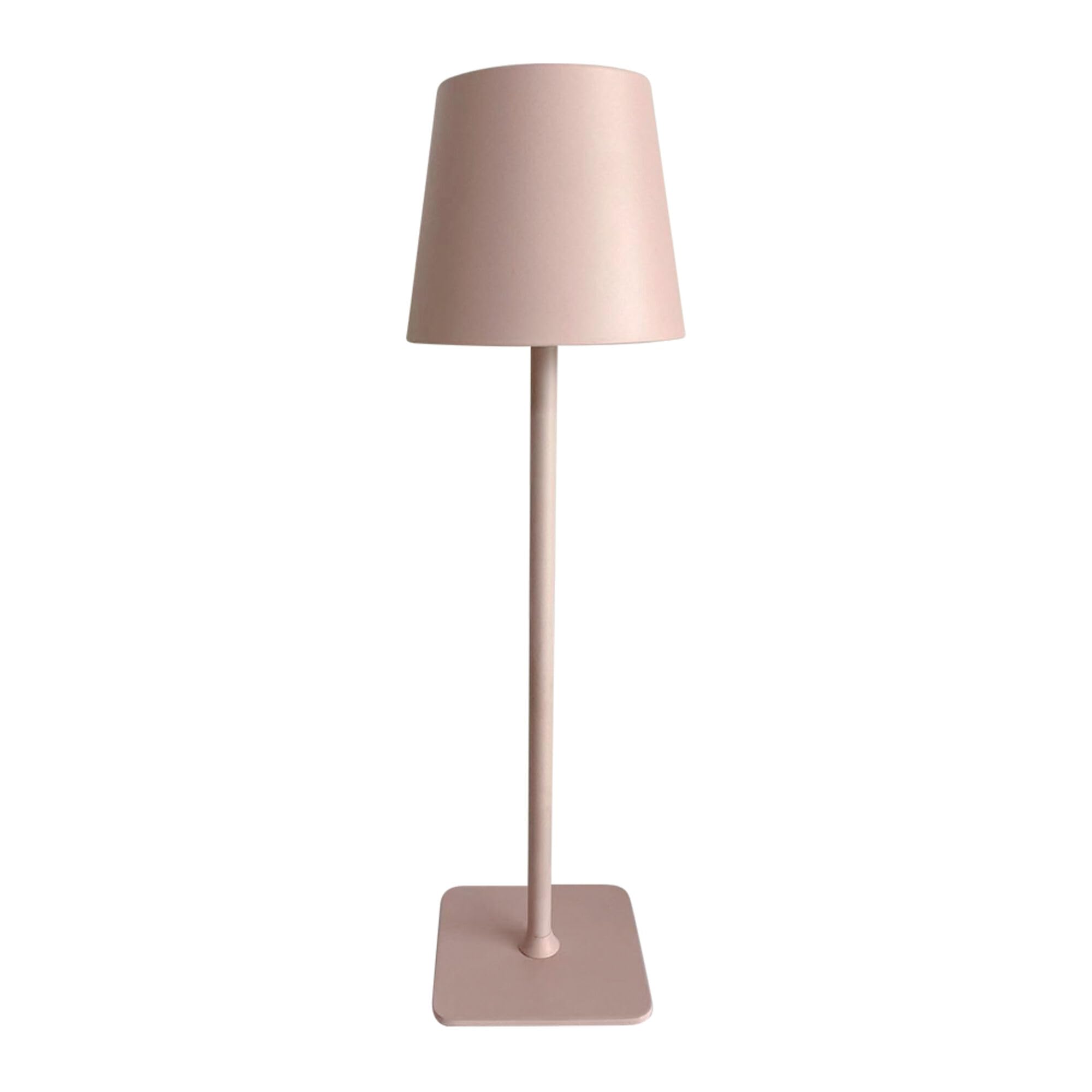 Photo 1 of Mikasa LED Cordless Metal Table Lamp, Portable Rechargeable 5,000 mAh, 3 Color Stepless Dimming, Pink, 4.25x4.25x14.8 Inch