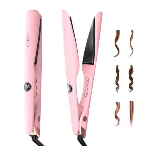 LANDOT 2-in-1 Hair Straightener and Curler