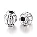 KISSITTY 100-Piece Tibetan Style Antique Silver Mini Corrugated Pumpkin Tiny Spacer Beads 4mm DIY Jewelry Making Metal Findings