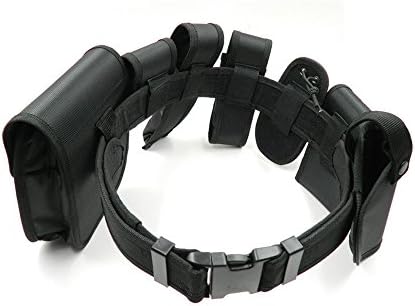 Tactical Belt Pouches with Flashlights, Radios, Knife Pouches for Hunting, Shooting, War Game, Climbing and Camping (Black Type 1)