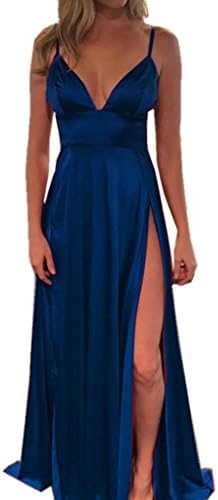 Spbridal Navy Blue Long Formal Evening Party Dresses For Prom