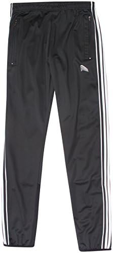 Cougar Sport Men's 2 Pipe/2 Stripe High Stripe Track Pants Large White