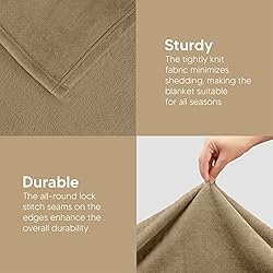Utopia Bedding Fleece Blanket King Size Camel