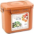 e-jen Premium Kimchi, Sauerkraut Container Probiotic Fermentation with Inner Vacuum Lid (Earthenware Brown, 0.9 gal/ 3.4L)
