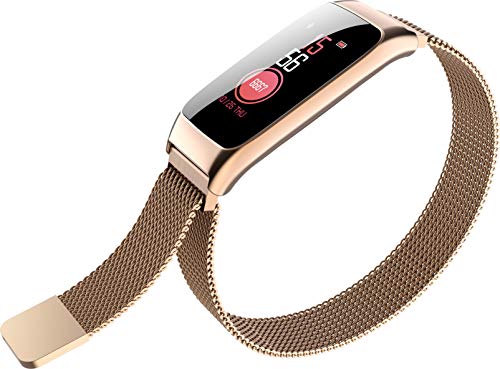 wonlex Custom Fitness Tracker with Heart Rate Monitor Blood Oxygen Blood Pressure, Waterproof Activity Tracker with Sleep Monitor, Swim Step Calories, Multiple Sport Modes Men Women(Gold)