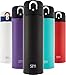 Simple Modern Vacuum Insulated 16oz Kona Travel Mug - Stainless Steel Tea Coffee Cup - Powder Coated Hot Cold Thermos - Canteen Water Bottle - Midnight Black