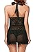 Anueki Women Sexy Lingerie Set Lace Halter Chemise Babydoll Nightwear