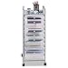 Giantex 10 Drawer Rolling Storage Cart Scrapbook Paper Office School Organizer (Clear)